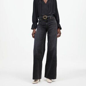 NWT Madewell Superwide-Leg Jeans | Black | Size 24P